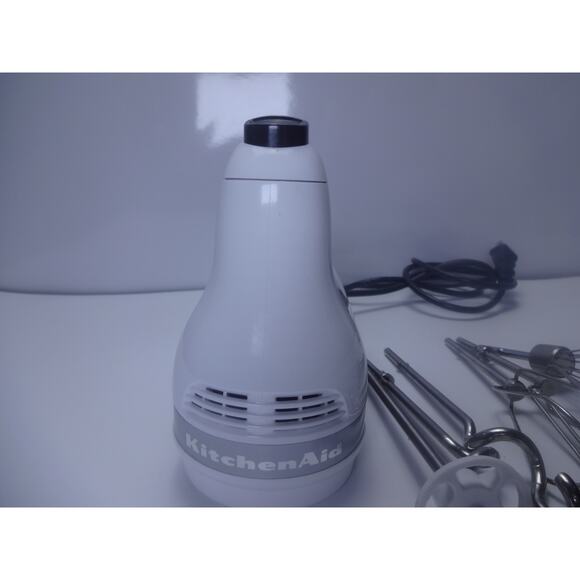 KitchenAid 5-Speed Hand Mixer – White with Attachments - Picture 2 of 5